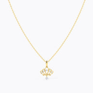 Vintage Crown Diamond Necklace