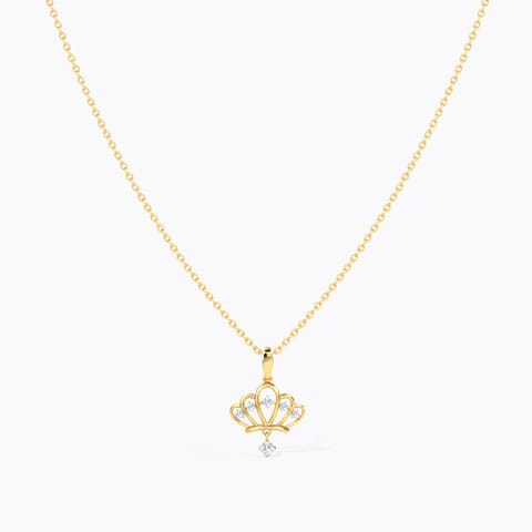 Vintage Crown Diamond Necklace