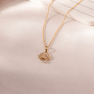 Vintage Crown Diamond Necklace