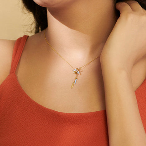 Tassel Dazzle Diamond Necklace