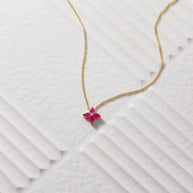 Color Bloom Gemstone Necklace