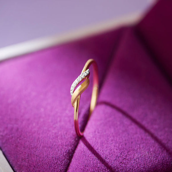 Teensy Wave Diamond Ring