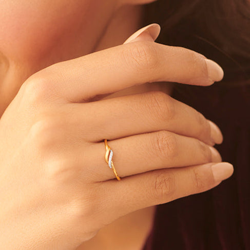 Teensy Wave Diamond Ring