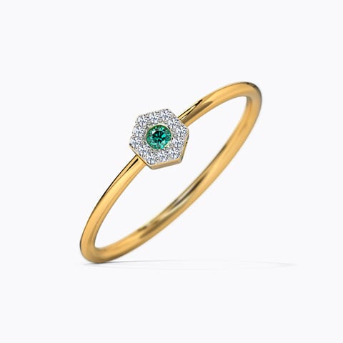 Simply Hexa Gemstone Ring