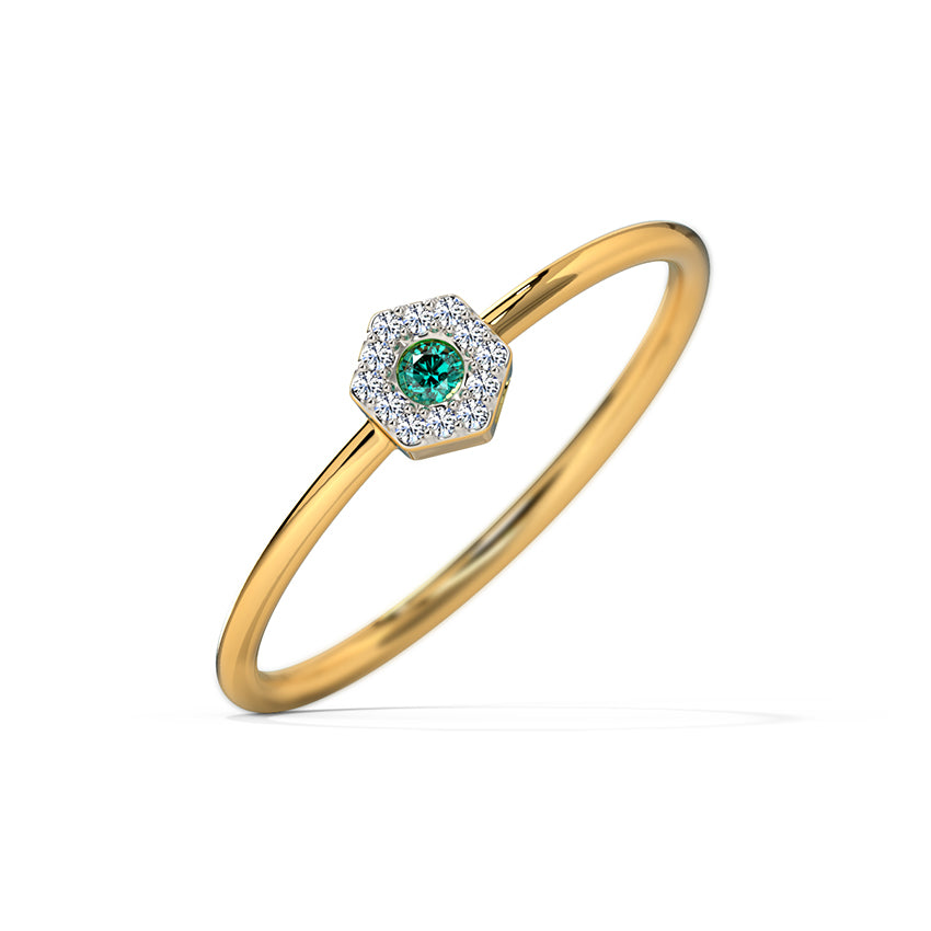 Simply Hexa Gemstone Ring