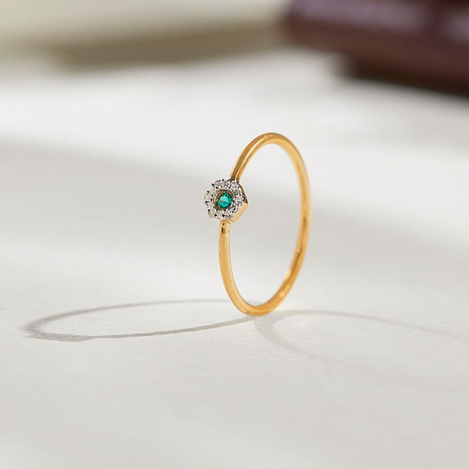 Simply Hexa Gemstone Ring