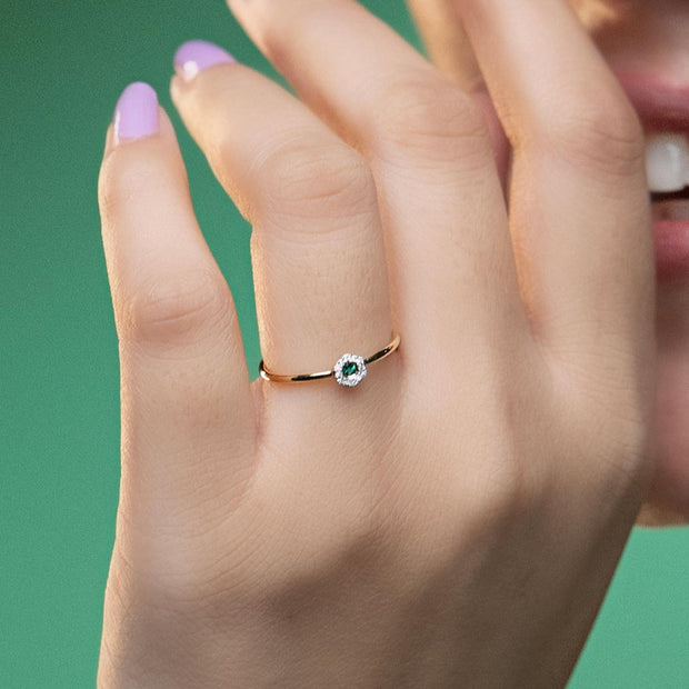 Simply Hexa Gemstone Ring