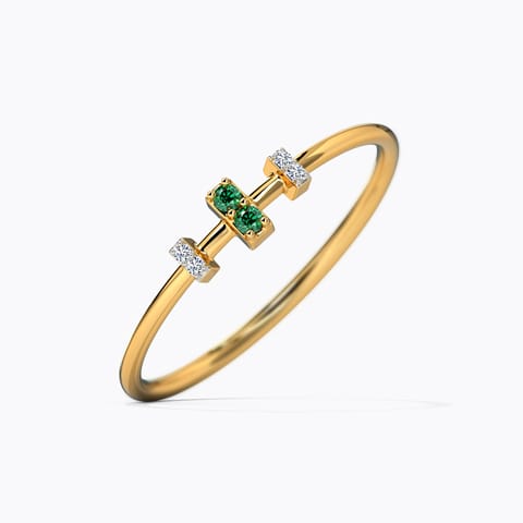 Rectangular Streak Gemstone Ring