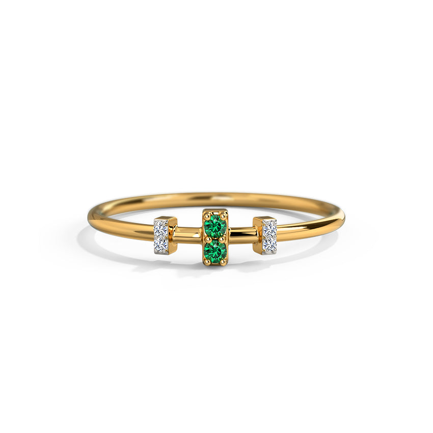 Rectangular Streak Gemstone Ring