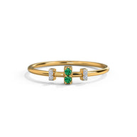 Rectangular Streak Gemstone Ring