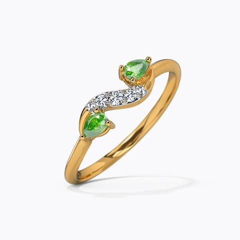 Shimmering Swirl Gemstone Ring