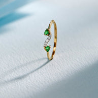 Shimmering Swirl Gemstone Ring