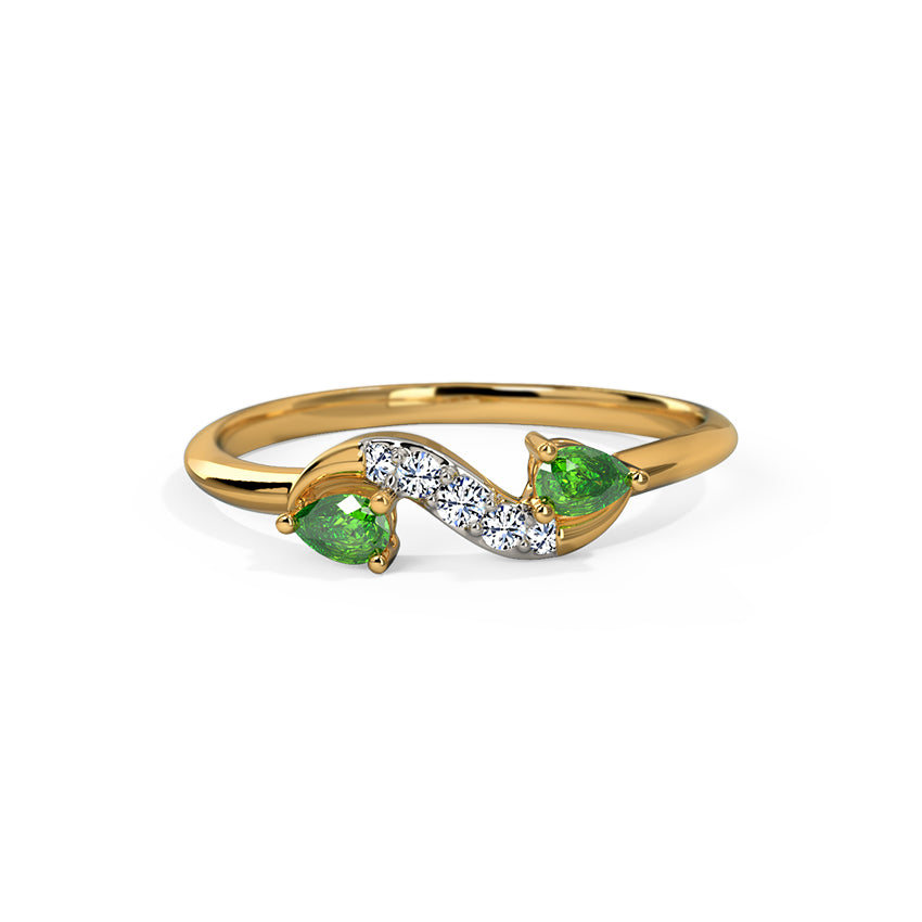 Shimmering Swirl Gemstone Ring