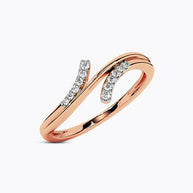 Tri Linear Diamond Ring