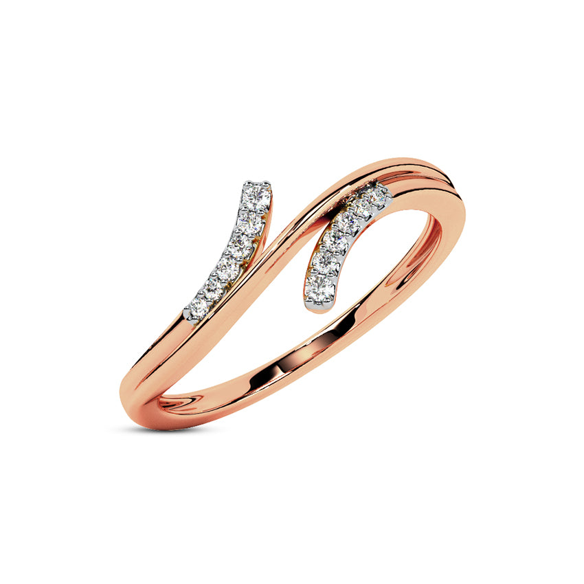 Tri Linear Diamond Ring
