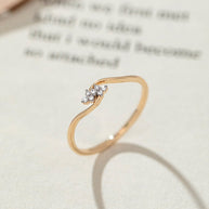 Danity Curve Diamond Ring