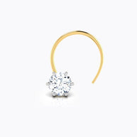 Petunia Solitaire Nose Pin