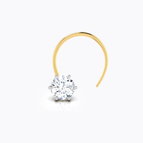 Petunia Solitaire Nose Pin