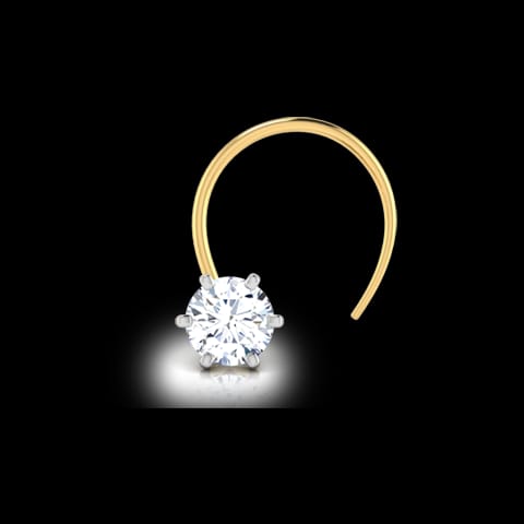 Petunia Solitaire Nose Pin