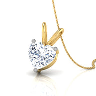 Loopy Heart Solitaire Pendant