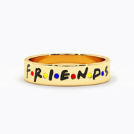 FRIENDS Engravable Gold Band