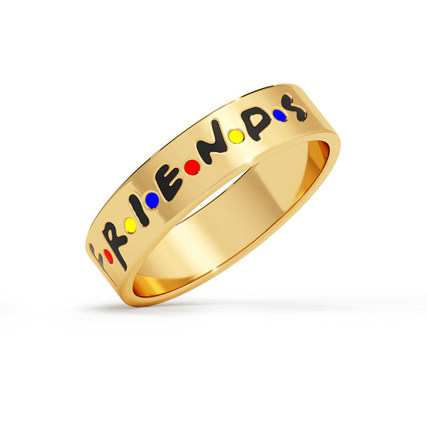 FRIENDS Engravable Gold Band