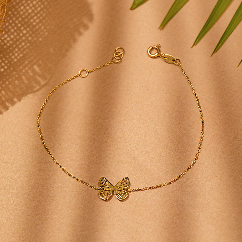 Cutout Butterfly Gold Bracelet