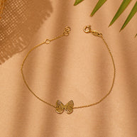 Cutout Butterfly Gold Bracelet