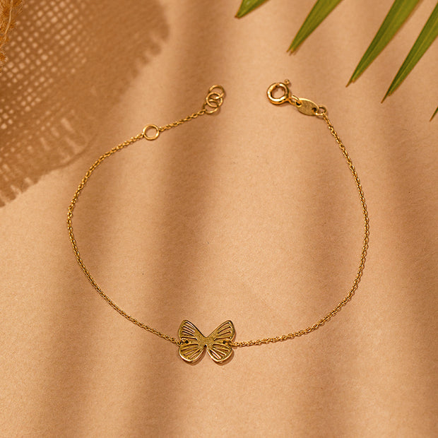 Cutout Butterfly Gold Bracelet