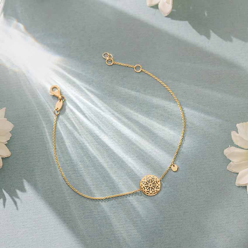 Minimalistic Aztec Gold Bracelet