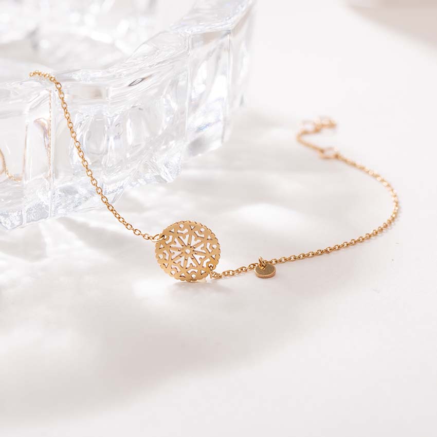 Minimalistic Aztec Gold Bracelet