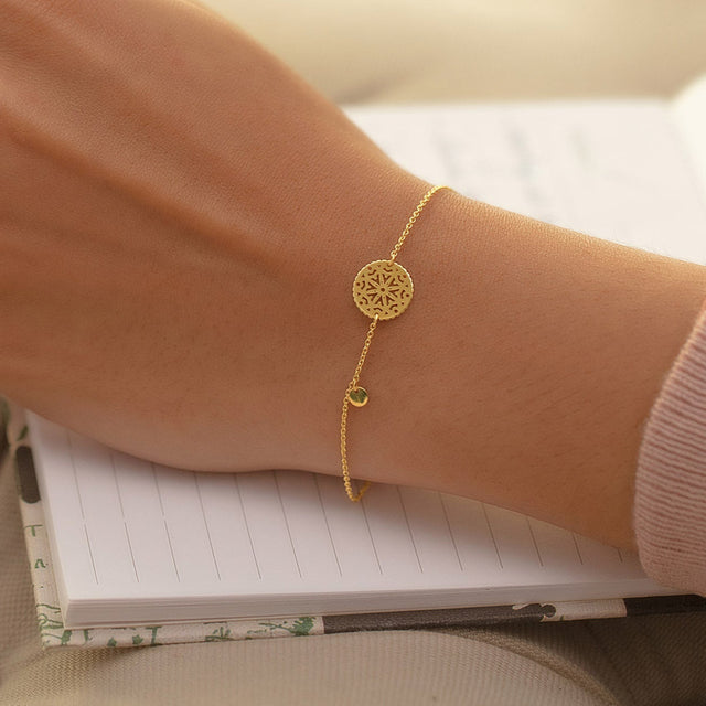 Minimalistic Aztec Gold Bracelet