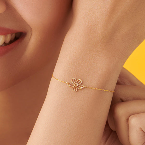 Jazzy Blossom Gold Bracelet