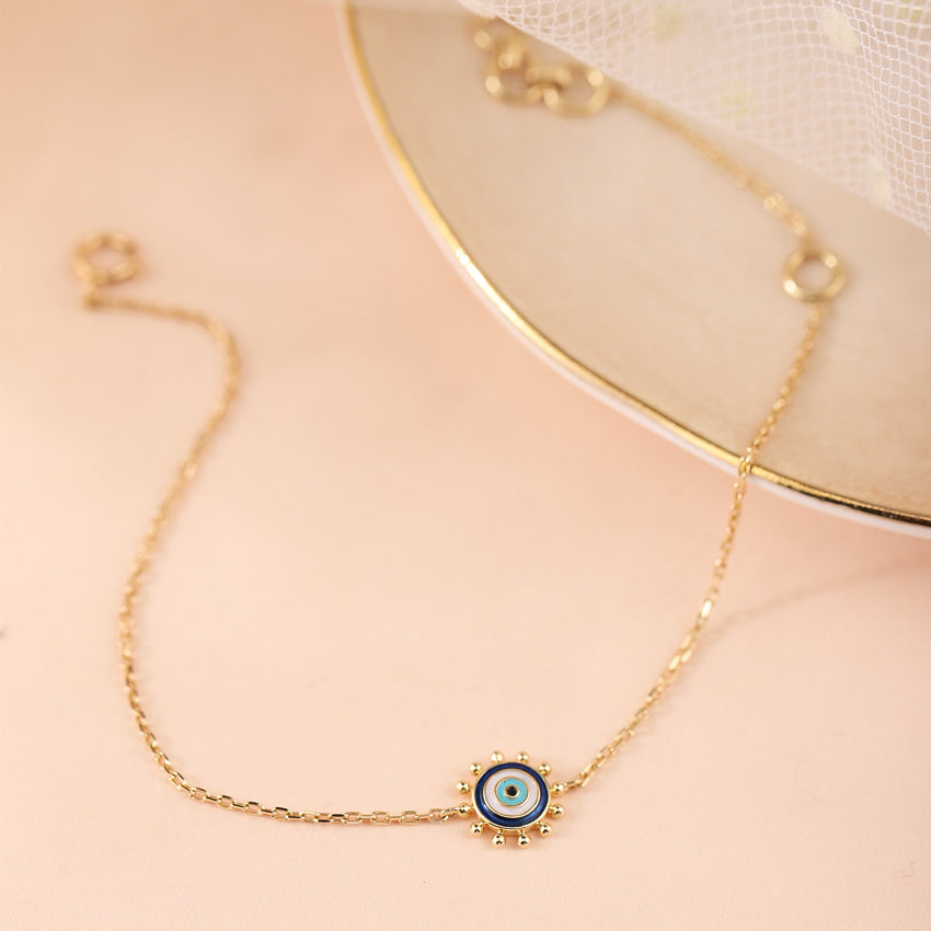Petite Evil Eye Gold Bracelet
