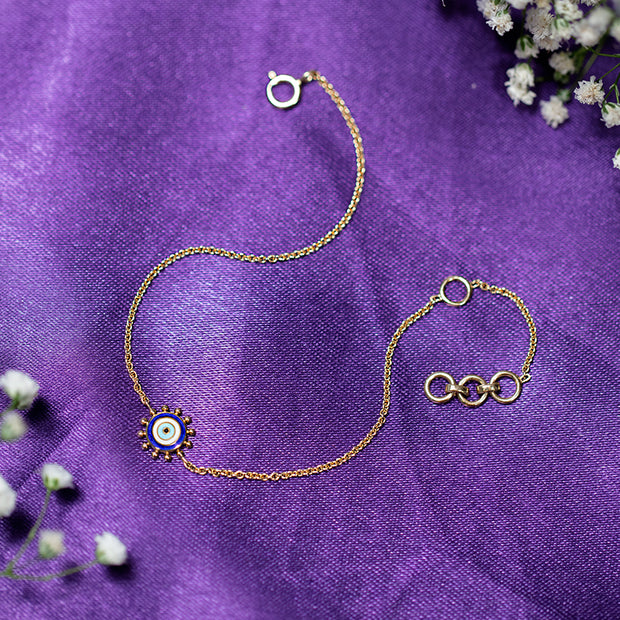 Petite Evil Eye Gold Bracelet