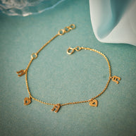 Tunes Of Heart Gold Chain Bracelet